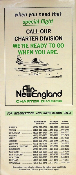 Image: timetable: Air New England
