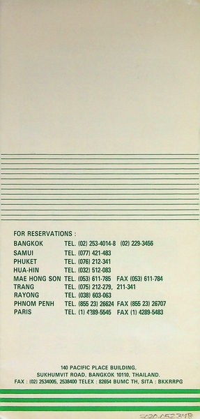 Image: timetable: Bangkok Airways, winter schedule