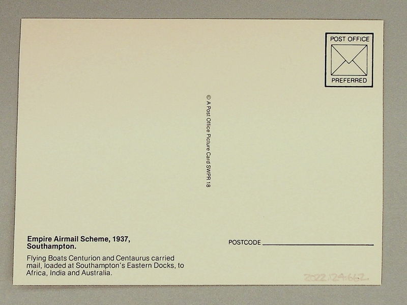 Image: postcard: Empire Airmail, Short S.30 Empire