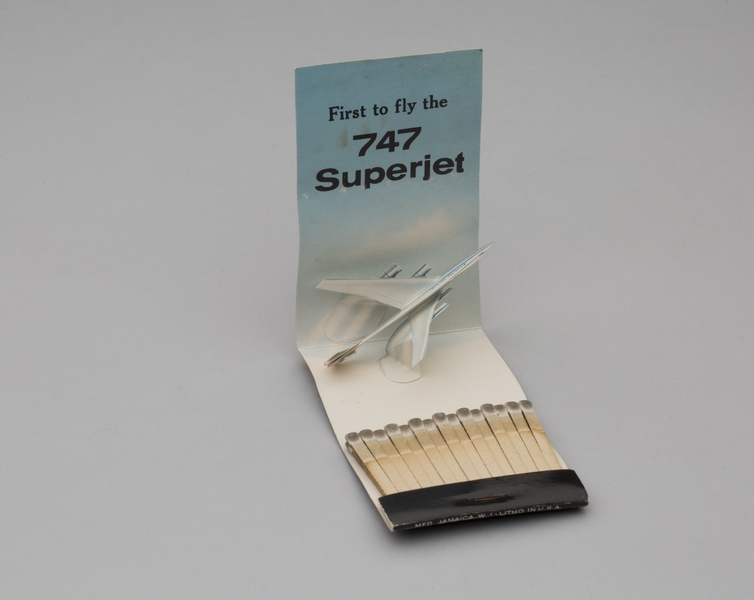 Image: matchbook: Pan American World Airways, Boeing 747