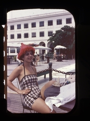 Image: slide: Pan American World Airways, Manila, Evelyn David, crew layover