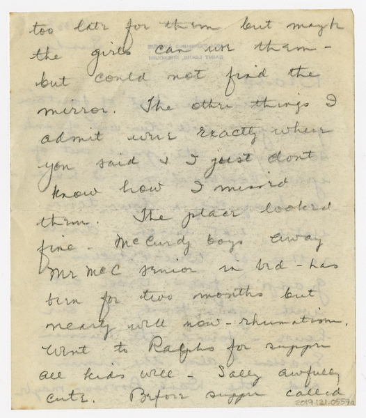 Image: correspondence: Harold M. Bixby to Debby Bixby