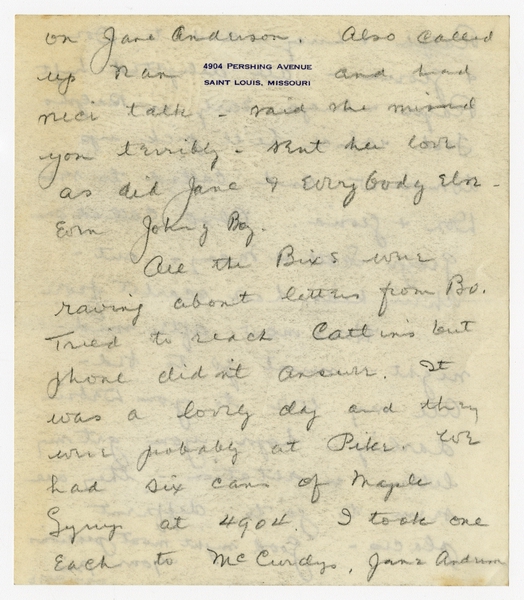 Image: correspondence: Harold M. Bixby to Debby Bixby