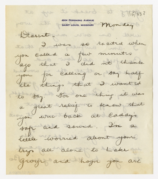 Image: correspondence: Harold M. Bixby to Debby Bixby