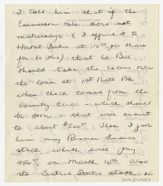 Image: correspondence: Harold M. Bixby to Debby Bixby
