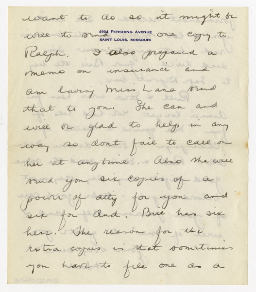 Image: correspondence: Harold M. Bixby to Debby Bixby
