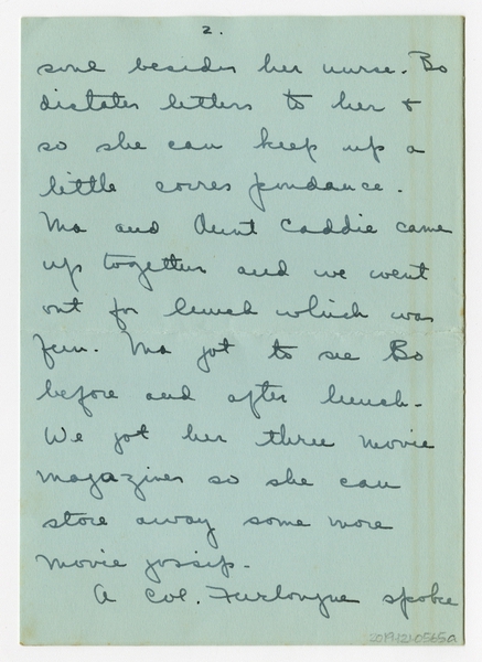 Image: correspondence: Frances Bixby to Harold M. Bixby