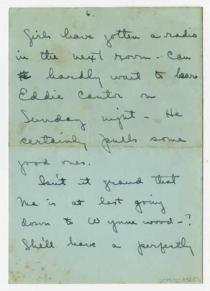 Image: correspondence: Frances Bixby to Harold M. Bixby
