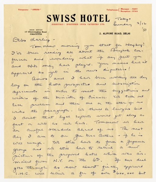 Image: correspondence: Harold M. Bixby to Debby Bixby