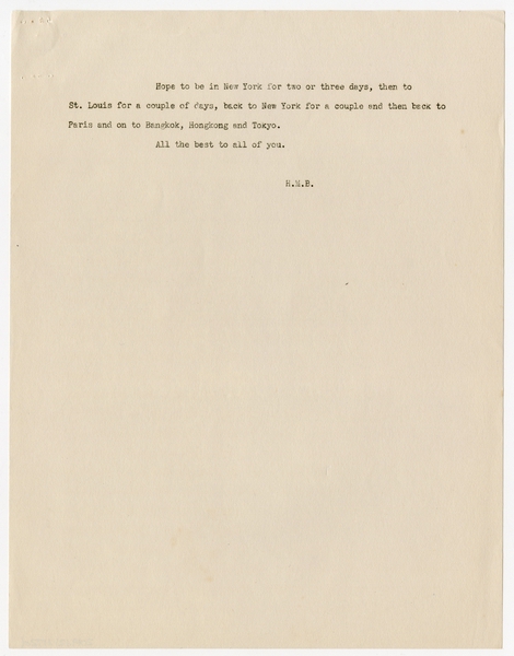 Image: correspondence: Harold M. Bixby, family circular letter