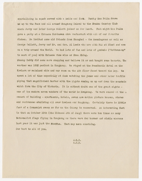 Image: correspondence: Harold M. Bixby, family circular letter