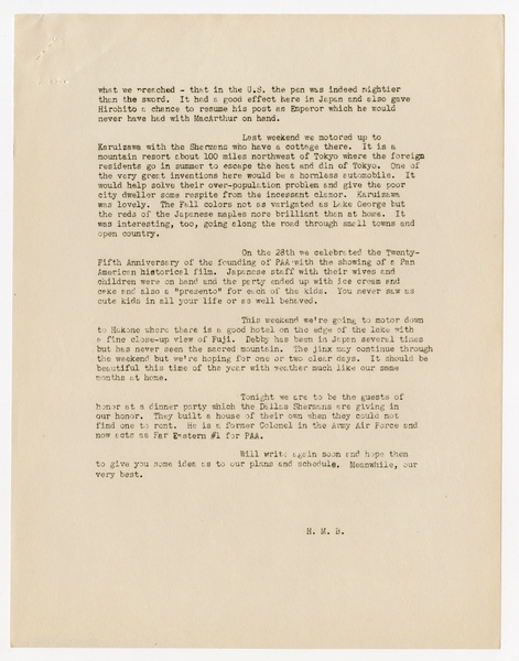 Image: correspondence: Harold M. Bixby, family circular letter