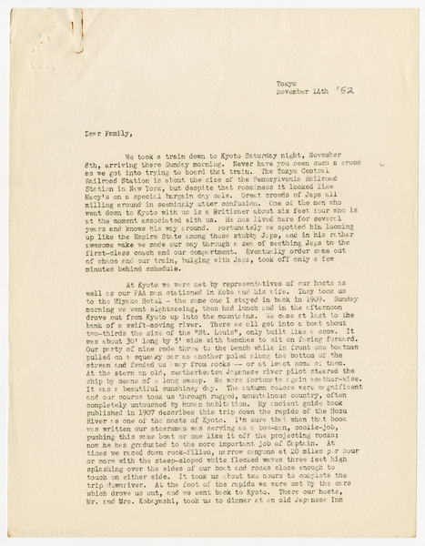 Image: correspondence: Harold M. Bixby, family circular letter