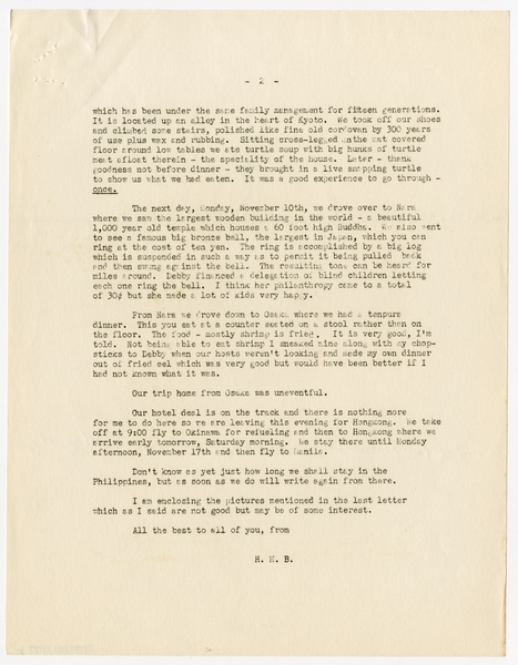 Image: correspondence: Harold M. Bixby, family circular letter