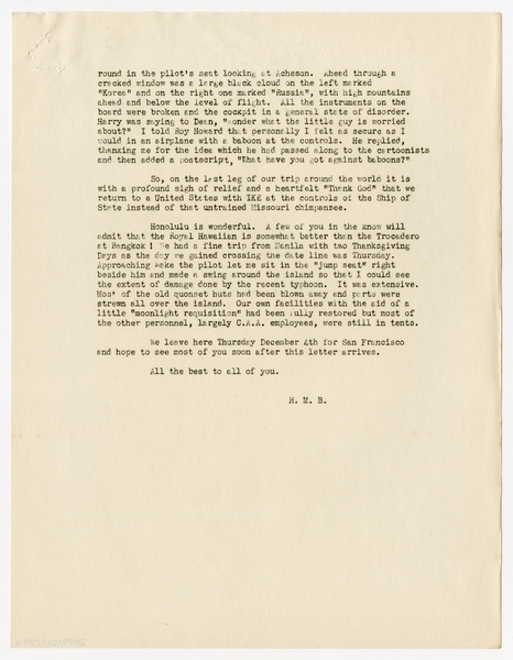 Image: correspondence: Harold M. Bixby, family circular letter