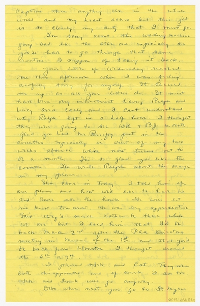 Image: correspondence: Harold M. Bixby to Debby Bixby
