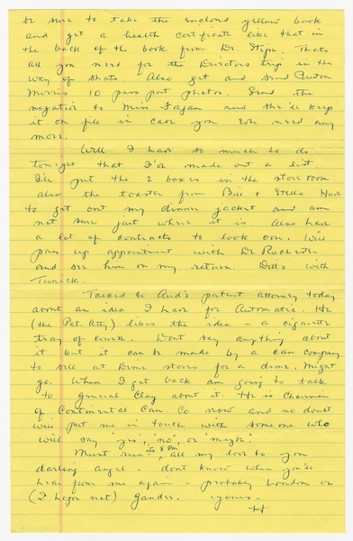 Image: correspondence: Harold M. Bixby to Debby Bixby