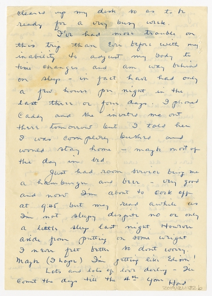 Image: correspondence: Harold M. Bixby to Debby Bixby