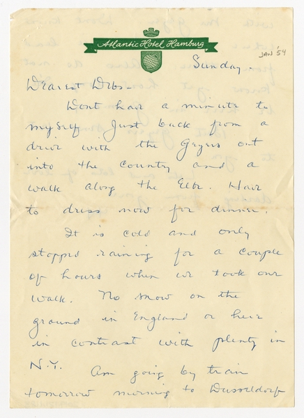 Image: correspondence: Harold M. Bixby to Debby Bixby