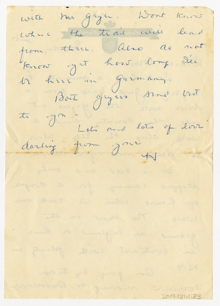 Image: correspondence: Harold M. Bixby to Debby Bixby