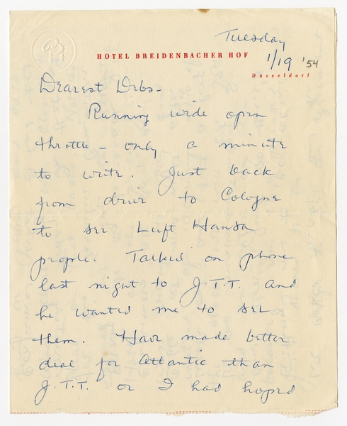 Image: correspondence: Harold M. Bixby to Debby Bixby