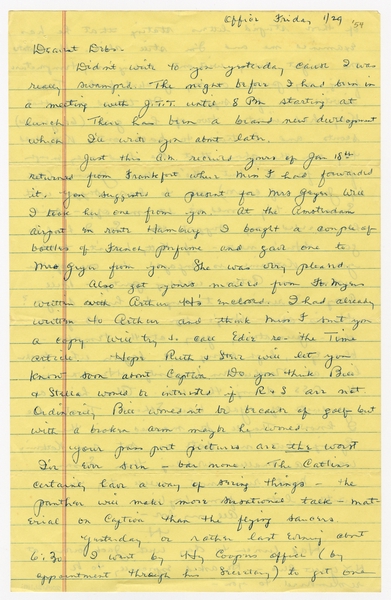 Image: correspondence: Harold M. Bixby to Debby Bixby