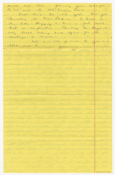 Image: correspondence: Harold M. Bixby to Debby Bixby