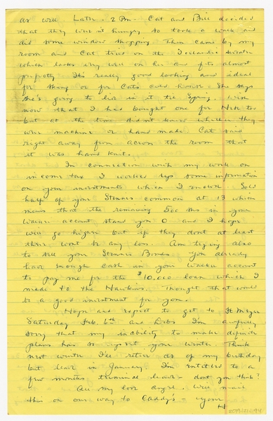 Image: correspondence: Harold M. Bixby to Debby Bixby