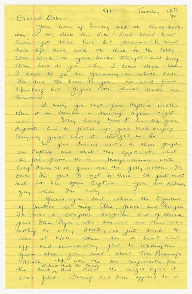 Image: correspondence: Harold M. Bixby to Debby Bixby