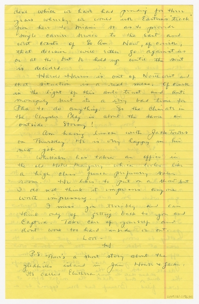 Image: correspondence: Harold M. Bixby to Debby Bixby