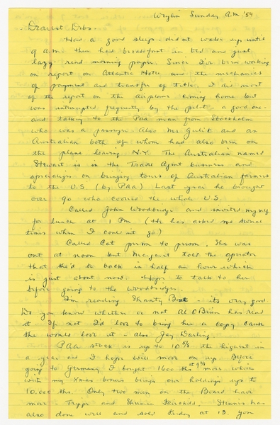 Image: correspondence: Harold M. Bixby to Debby Bixby
