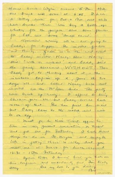 Image: correspondence: Harold M. Bixby to Debby Bixby