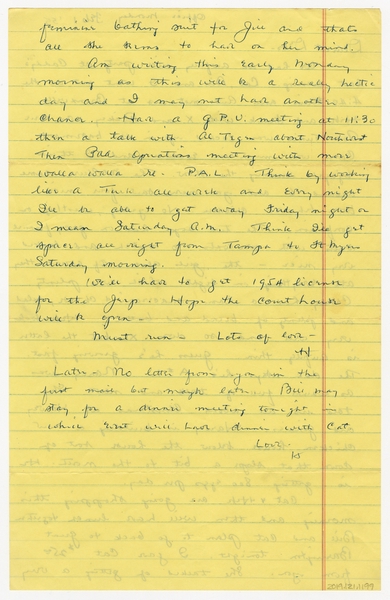 Image: correspondence: Harold M. Bixby to Debby Bixby