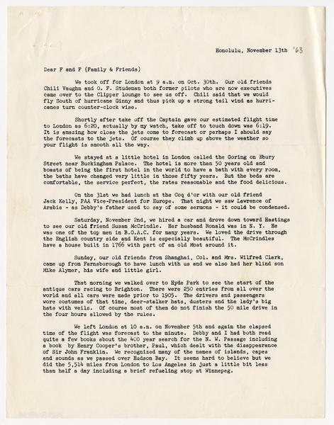 Image: correspondence: Harold M. Bixby, family circular letter