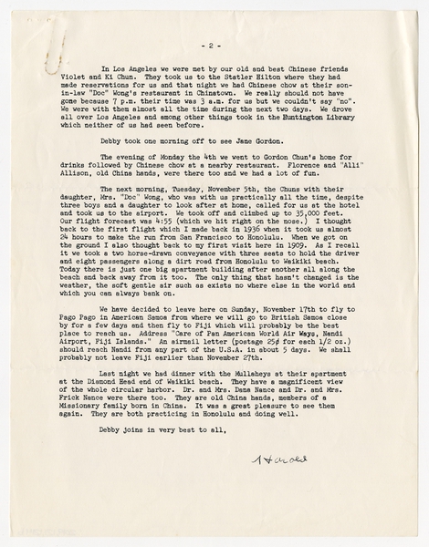 Image: correspondence: Harold M. Bixby, family circular letter