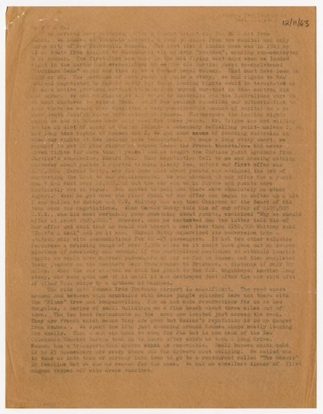 Image: correspondence: Harold M. Bixby, family circular letter
