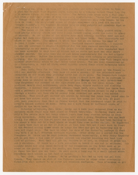 Image: correspondence: Harold M. Bixby, family circular letter