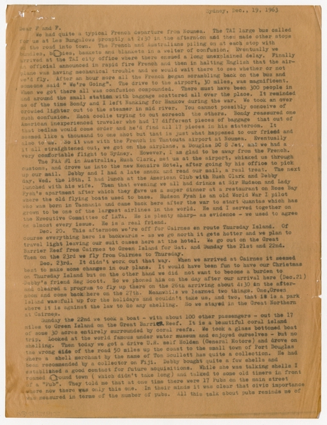 Image: correspondence: Harold M. Bixby, family circular letter