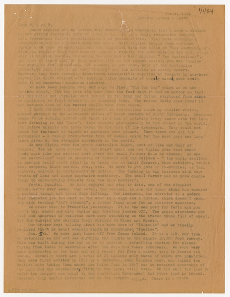 Image: correspondence: Harold M. Bixby, family circular letter
