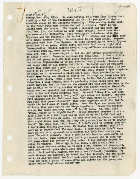 Image: correspondence: Harold M. Bixby, family circular letter