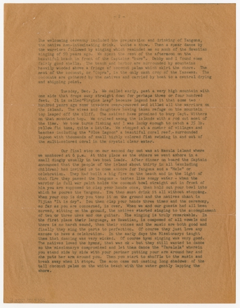 Image: correspondence: Harold M. Bixby, family circular letter