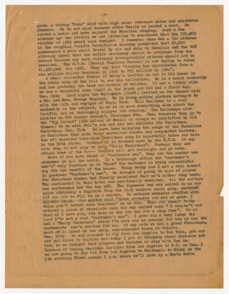 Image: correspondence: Harold M. Bixby, family circular letter