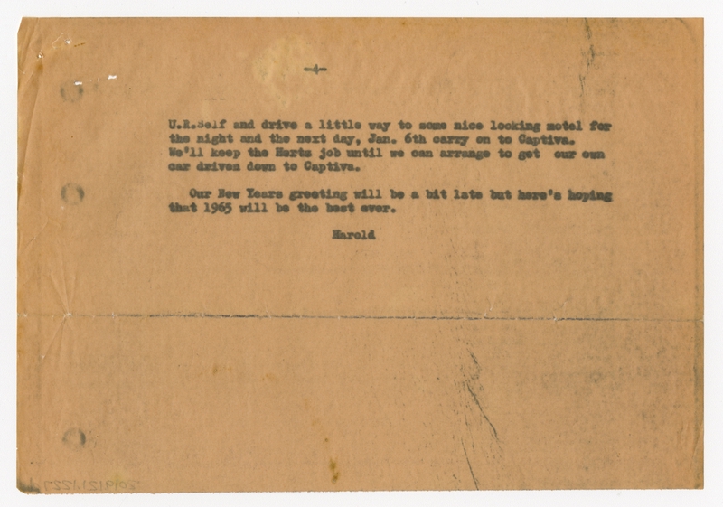 Image: correspondence: Harold M. Bixby, family circular letter