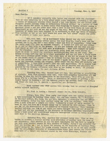 Image: correspondence: Harold M. Bixby, family circular letter