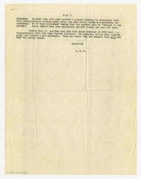 Image: correspondence: Harold M. Bixby, family circular letter