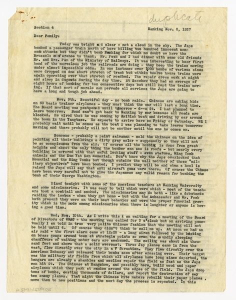 Image: correspondence: Harold M. Bixby, family circular letter