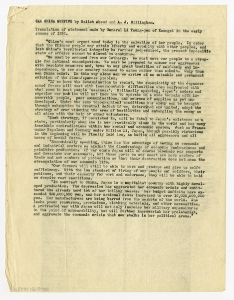 Image: correspondence: Harold M. Bixby, family circular letter