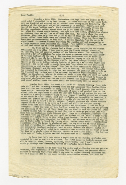 Image: correspondence: Harold M. Bixby, family circular letter