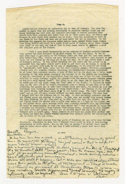 Image: correspondence: Harold M. Bixby, family circular letter