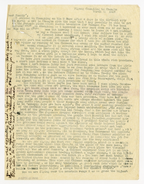 Image: correspondence: Harold M. Bixby, family circular letter